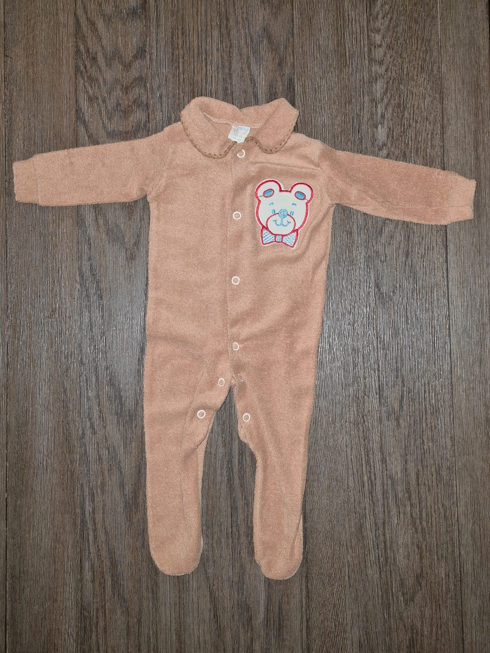 Vintage Le Roi 3-6 Months Infant sz. S one pc. footed terrycloth romper Adorable